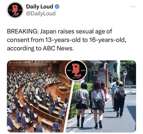 Japan raises the age of sexual consent to 16 from 13, which was。